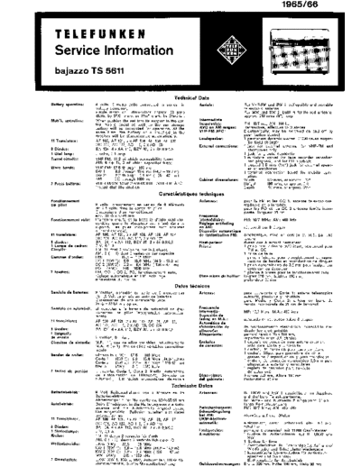 Telefunken bajazzo TS 5611 service manual