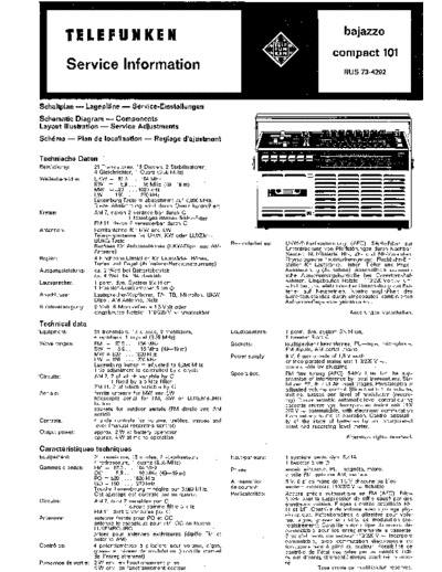 Telefunken bajazzo compact 101 service manual