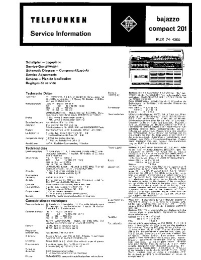 Telefunken bajazzo compact 201 service manual