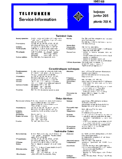 Telefunken bajazzo junior 205 service manual