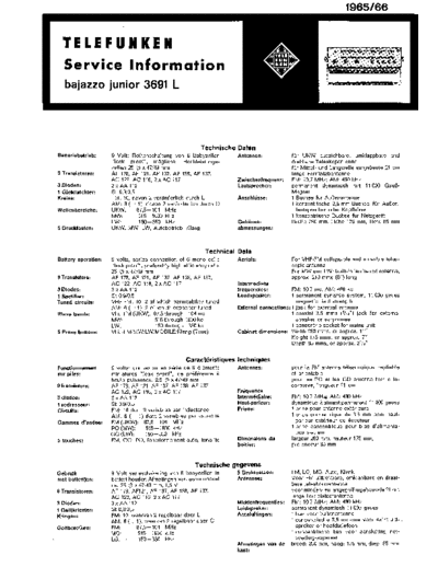 Telefunken bajazzo junior 3691 L service manual