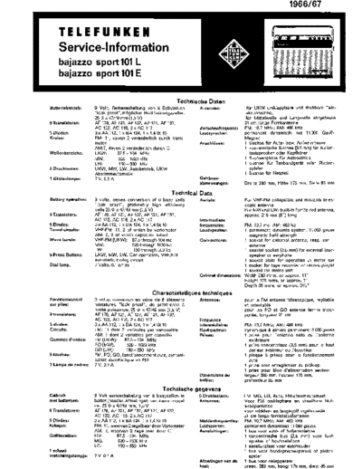 Telefunken bajazzo sport 101 service manual