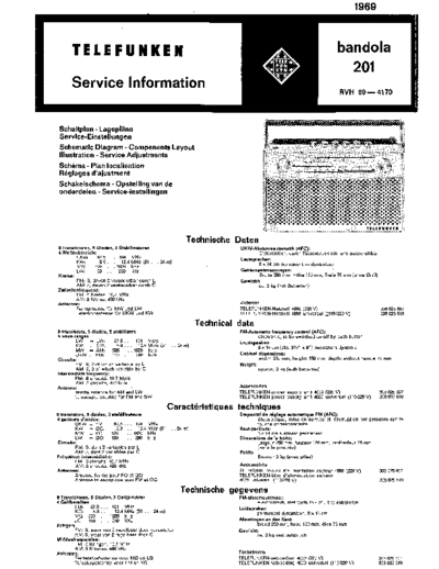 Telefunken Bandola 201 service manual