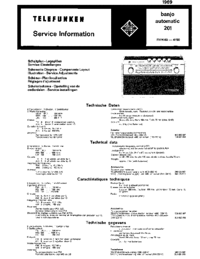 Telefunken banjo automatic 201 service manual