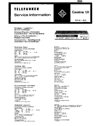 Telefunken calvatine 101 service manual