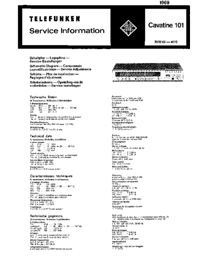 Telefunken cavatine 101 service manual