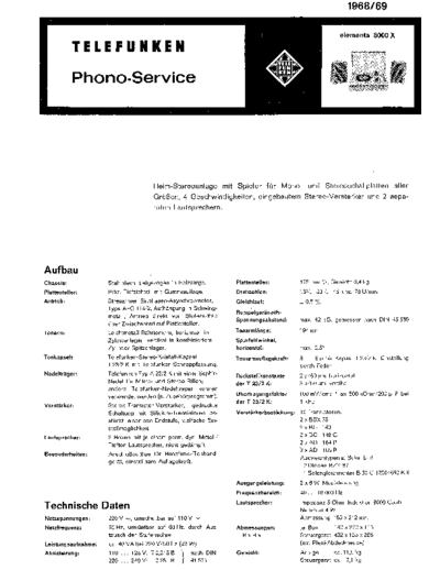 Telefunken elementa 8000 X service manual