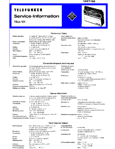 Telefunken filius 101 service manual