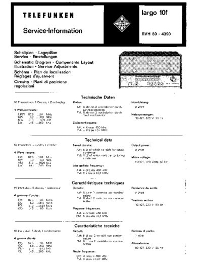 Telefunken largo 101 service manual