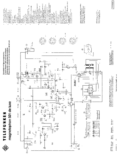 Telefunken magnetophon 501 de Luxe service manual