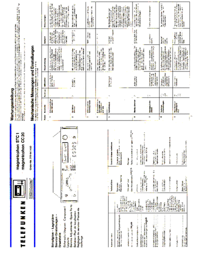 Telefunken magnetonphon STC1 CC20 service manual