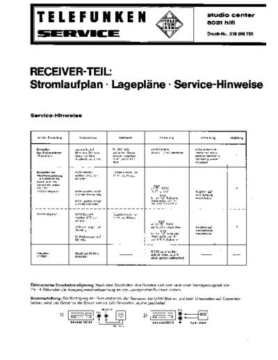 Telefunken studio center 5031 hifi service manual