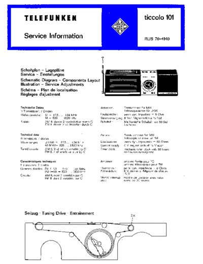 Telefunken ticcolo 101 service manual