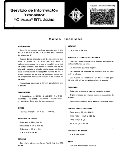Telefunken Cithara BTL 32312 service manual