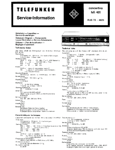 Telefunken concertino hifi 401 service manual