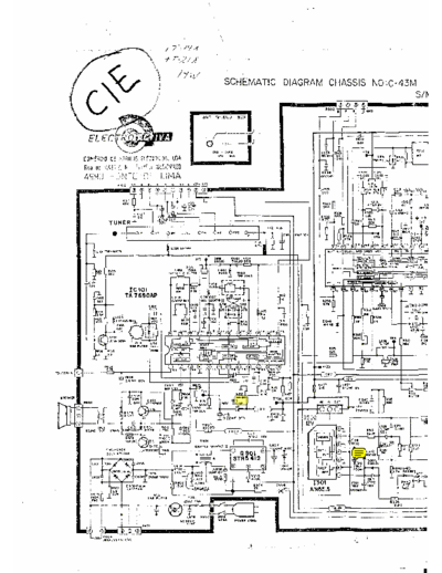 Tensai Chassis C43M Schematic of the Tensai C43M chassis.