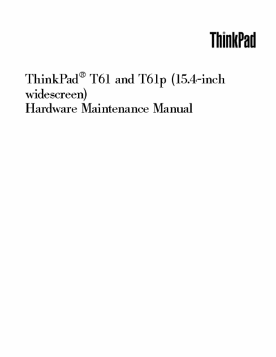 IBM/Lenovo ThinkPad T61 [p] Hardware Maintenance Manual laptop computer [part.numb. 42X3546_03 2007/2008] Part 1/2 (pag.186)