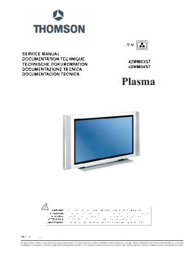 Thomson 42WM03ST, 42WM04ST Thomson 42WM03ST, 42WM04ST (Service Manual)