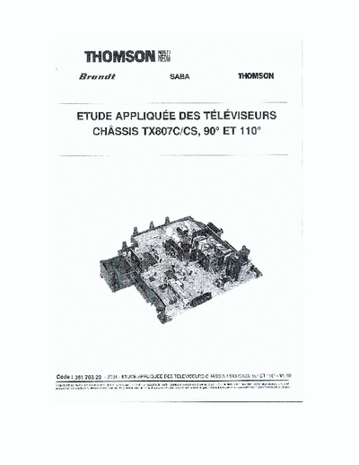 Thomson  Thomson TX-807C-CS chassis training manual