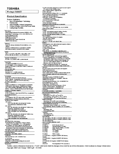 Toshiba 7200 Service Manual