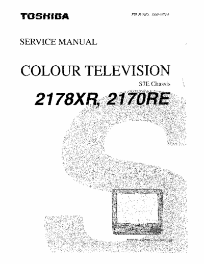TOSHIBA 2170RE, 2178XR Service Manual
With: TMP87CK38N, SAA5281ZP_E (TXT), TB1231N, TDA2611A, STR-Z2154B