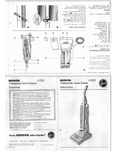 Hoover Turbo Power Junior Instruction manual for the Turbo Power Junior (90