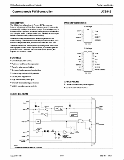 MOTOROLA  PWM I-CNTRL 5V 2% 52KHZ DIP08