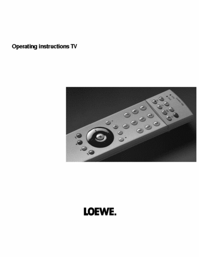 Loewe vitros-xelos user manual of the Loewe Vitros TV