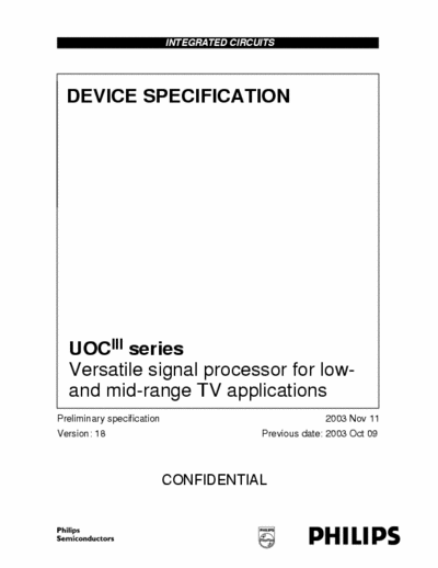 PHILIPS TDA12xxx UOCIII series Versatile signal processor for lowand mid-range TV applications

pls need manual service of PM5518 Pm54185 or shemas