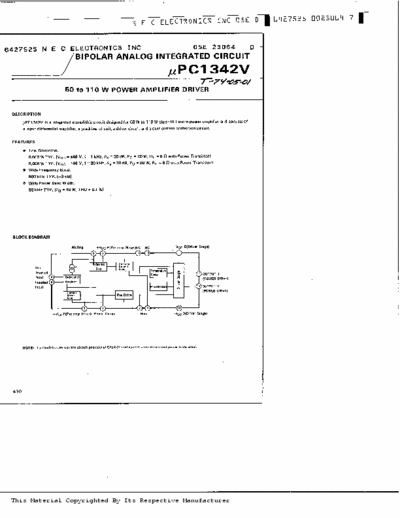 NEC UPC1342V UPC1342V Ersatz für UPC1298V