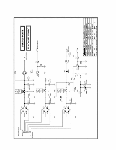 century USR1700 receptor de canais via satélite