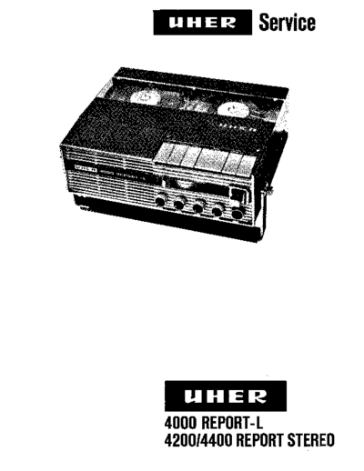 Betriebsanleitung/Operating Instructions für Uher 4400,4200 Report Stereo 