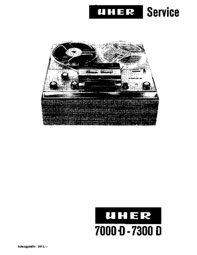 Uher 7000-D 7300 D service manual