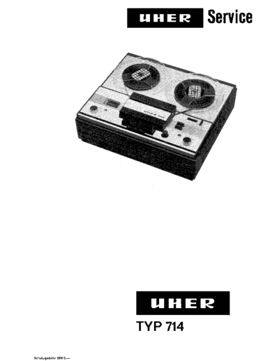 Uher 714 service manual
