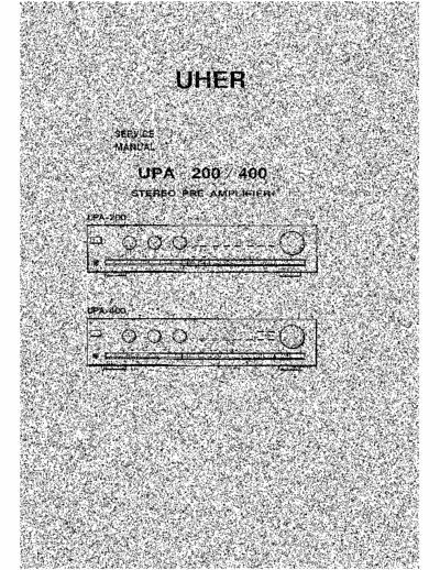 Uher UPA200, UPA400 preamplifier