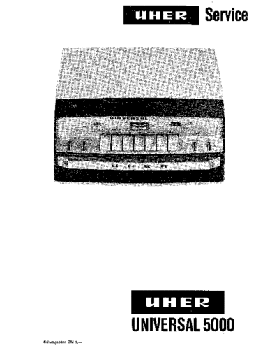 Uher Universal 5000 service manual