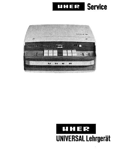 Uher Universal Lehrgeraet service manual