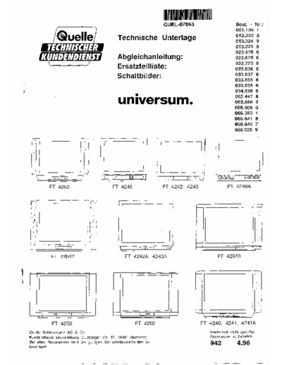 Universum  Service Manual
