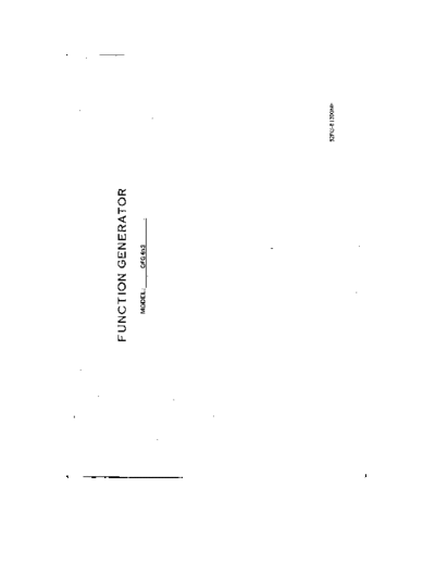 GW (Goodwill instruments) GFG-813 User manual for GW813 Function generator with am fm modulation.