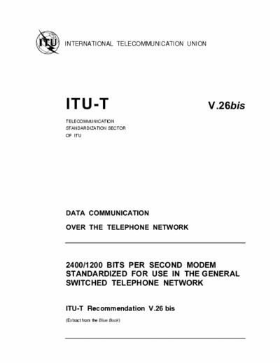 ITU ITU V.26 This is a document to ITU V.26 specification.