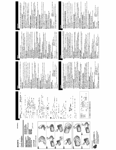 Sony VAD-PHB 2 page guide for Sony digital camera lens adaptor VAD-PHB