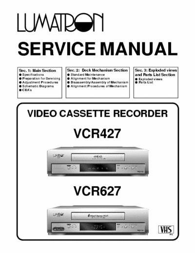 funai VCR427_627 funai VCR427_627 service manual