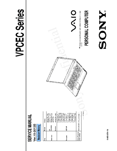 sony vpcec service manual