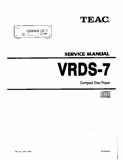 TEAC VRDS-7 TEAC VRDS-7 Service Manual