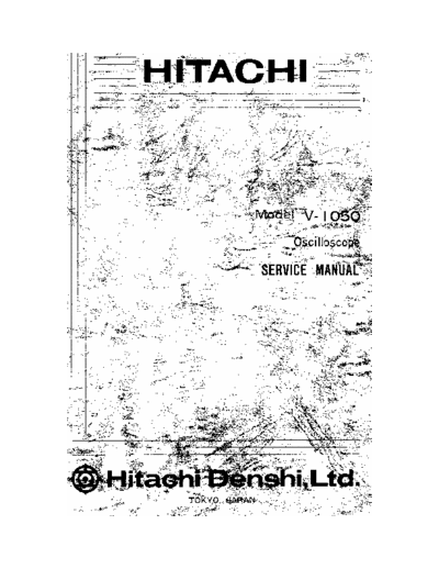 Hitachi - Denshi V-1050 hitachi v-1050 oscilloscope Service Manual