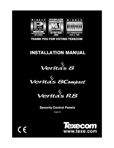 texacom Veritas R8 plus Home alarm system