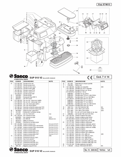 Saeco Vienna part-set