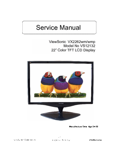 ViewSonic VX2262wm_wmp VS12132 Service Manual