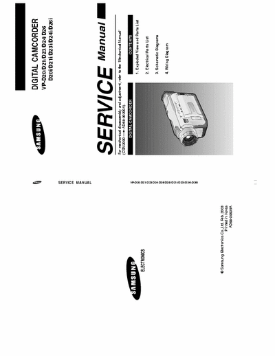 panasonic Vp-d20 Vp-d20 service manual