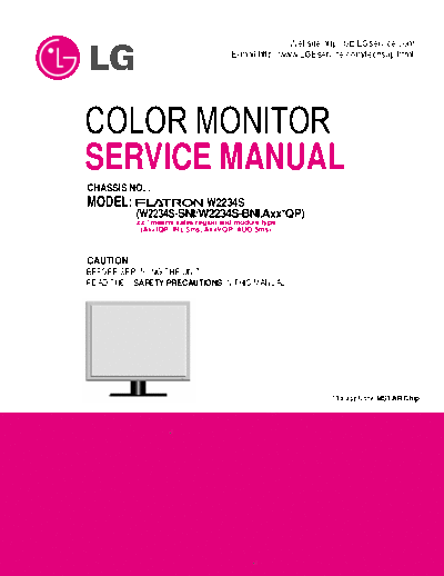 LG W2234S-BN Service Manual
